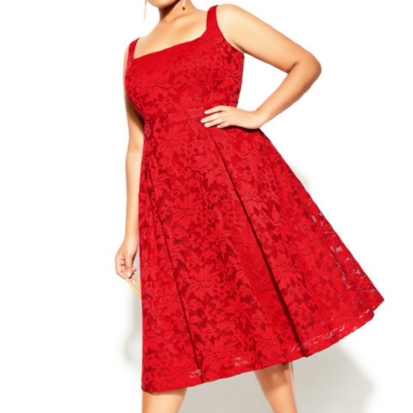Brand new plus size 20 lace red dress - Picture 2 of 3